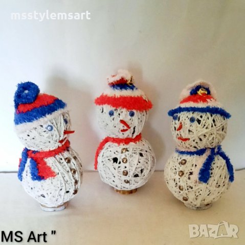Коледни сувенири! Снежен човек! Ръчна изработка!, снимка 3 - Декорация за дома - 34391567