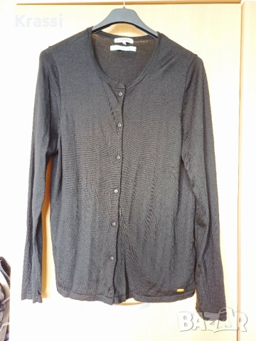 Черна жилетка мерино вълна Л Jean Paul 