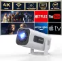 Нов Мини проектор Full HD 4K с WLAN6, BT5.2, 150" екран, Android TV, снимка 1