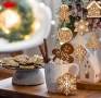 12 бр Джинджифилова бисквитка джинджифилови бисквитки за декор украса елха подаръци Коледни меденки , снимка 3
