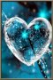 Диамантен гоблен сърце 20/30 см, снимка 1 - Гоблени - 32005213