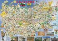 Пъзел Обичам България – Карта на България с исторически и географски забележителности, снимка 1 - Игри и пъзели - 37278906