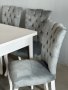 Трапезен стол „MILA“ сив, снимка 1 - Столове - 44199523