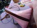 Vera Pele made in Italy розава чанта естествена кожа 22х14см отлична, снимка 6