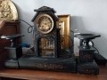 часовник черен мрамор, снимка 1 - Антикварни и старинни предмети - 38310343