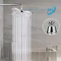 20 см кръгъл душ тип „Rain“ с високо налягане от ABS – хромиран НОВО, снимка 2