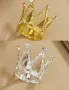 Малка корона с камъчета метална за украса декор на торта парти, снимка 3
