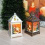 1797 Малък коледен фенер с Дядо Коледа светеща коледна украса