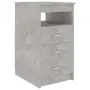 vidaXL Шкаф с чекмеджета бетонно сив 40x50x76 см инженерна дървесина, снимка 1