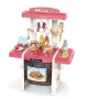 ДЕТСКА КУХНЯ С ПРИБОРИ , ТЕЧАЩА ВОДА И ПАРА 132011, снимка 2