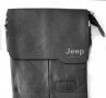 Мъжка кожена чанта  от еко кожа JEEP    с капак  , снимка 1 - Портфейли, портмонета - 37938580