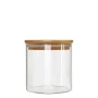 Стъклен буркан с бамбуков капак Ø10 x 10 см, 700 мл, снимка 2