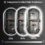 Овално LED огледало за баня XRAMFY 152 × 66 см, снимка 5