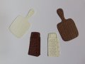 Елементи от хартия кухненска дъска и ренде 4 бр скрапбук декорация 
