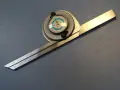 Машинен индикаторен ъгломер TESA EAC dial bevel protractor L-200 5′, снимка 5