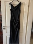 Нова дълга елегантна черна рокля на бели  точки , снимка 3