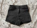 Къси дънки, черни, висока талия, снимка 1 - Къси панталони и бермуди - 40497775