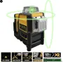 Лазерен 3D -  360 градуса нивелир с 2 батерии 12V 3 AH, 3 лъча, снимка 11