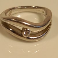 сребърен пръстен с камък Fossil , снимка 9 - Пръстени - 44278568