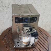Кафемашина робот Saeco Xelsis Inox БГ меню, тъч скрийн, изцяло обслужена!, снимка 5 - Кафемашини - 42093560