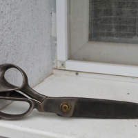Стара крочшка ножица, снимка 1 - Антикварни и старинни предмети - 44716281