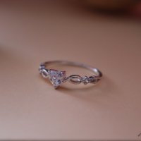 Нежен и елегантен сребърен пръстен - модел R093, снимка 2 - Пръстени - 28927834