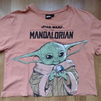 GROGU - The Mandalorian / Star Wars - ТОП - дамска скъсена тениска за ръст 164см., снимка 1 - Корсети, бюстиета, топове - 40143208