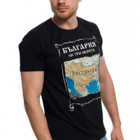 Нова мъжка тениска с трансферен печат България на три морета, карта, снимка 5 - Тениски - 28166870