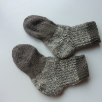 бежови плетени чорапи ходило 16, конч 13, снимка 2 - Чорапи - 39139857