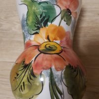 Винтидж италианска керамична ваза, снимка 3 - Вази - 39641278
