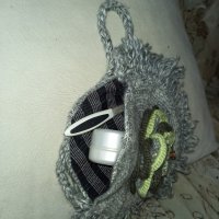 Чанта и шапка ръчно плетени, снимка 3 - Чанти - 38723628