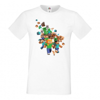 Мъжка тениска майнкрафт Minecraft 3,Minecraft,Игра,Забавление,подарък,Изненада,Рожден Ден., снимка 18 - Тениски - 36495038