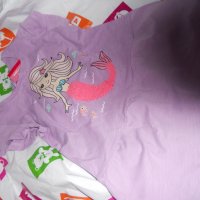  Нова Детска Тениска  Туника Рокля с Русалка  7 -8 год., снимка 1 - Детски рокли и поли - 40139229