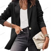 Ново дамско едноцветно ежедневно сако с дълъг ръкав, 8цвята - 023, снимка 5 - Сака - 39258787