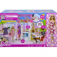  Кукла Barbie - Комплект ваканционна къща с кукла HCD48, снимка 1 - Кукли - 39002935