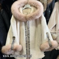 Дамско луксозно палто с лисица код 015, снимка 1 - Палта, манта - 39388291