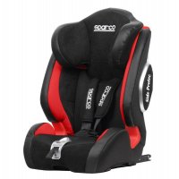 Детска седалка за Кола SPARCO 9-36 кг ISOFIX, черно-червен с Хомологация ECE R44/04, снимка 1 - Столчета за кола и колело - 31185191