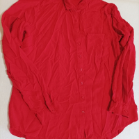 Дамска червена риза С-М размер , снимка 2 - Ризи - 44779116