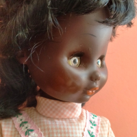 Стара кукла негърка афро Германия винтидж 40 см, снимка 9 - Колекции - 44925353