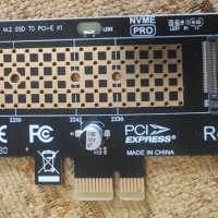 M.2 NVME SSD to PCIe   X1 or X4.0, 64Gbps M-Key PCIe4.0 X1, or X4 Adapter for Desktop, снимка 2 - Кабели и адаптери - 39987791