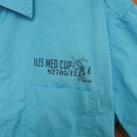 Мъжка риза с къс ръкав ATLAS синя (M), снимка 3 - Ризи - 40523537