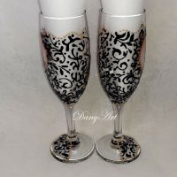 Рисувани чаши за бяло вино, снимка 8 - Чаши - 31935503