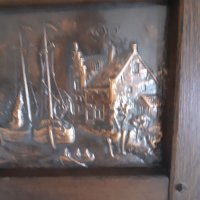 Холандско медно пано в рамка с морски мотиви, снимка 4 - Други ценни предмети - 38028753