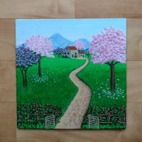 "Цветна пролет", авторска картина , снимка 2 - Картини - 40275534