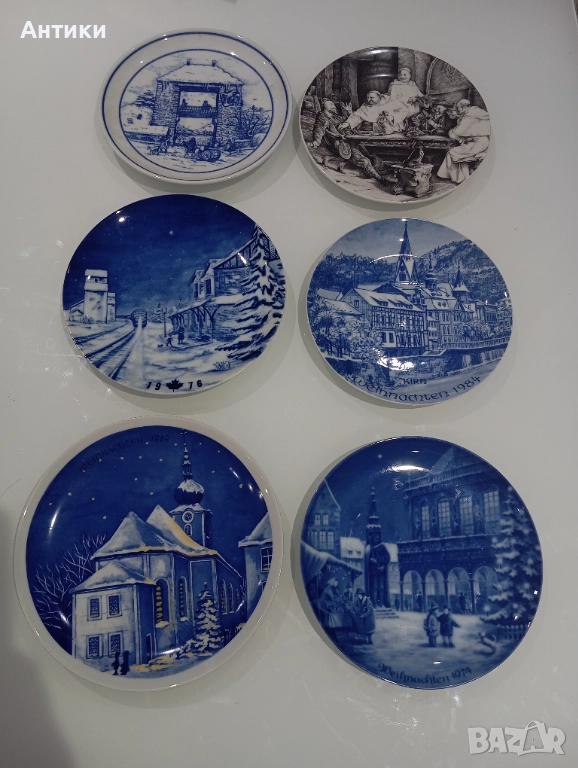 Порцеланови стенни маркирани чинии за колекция , снимка 1