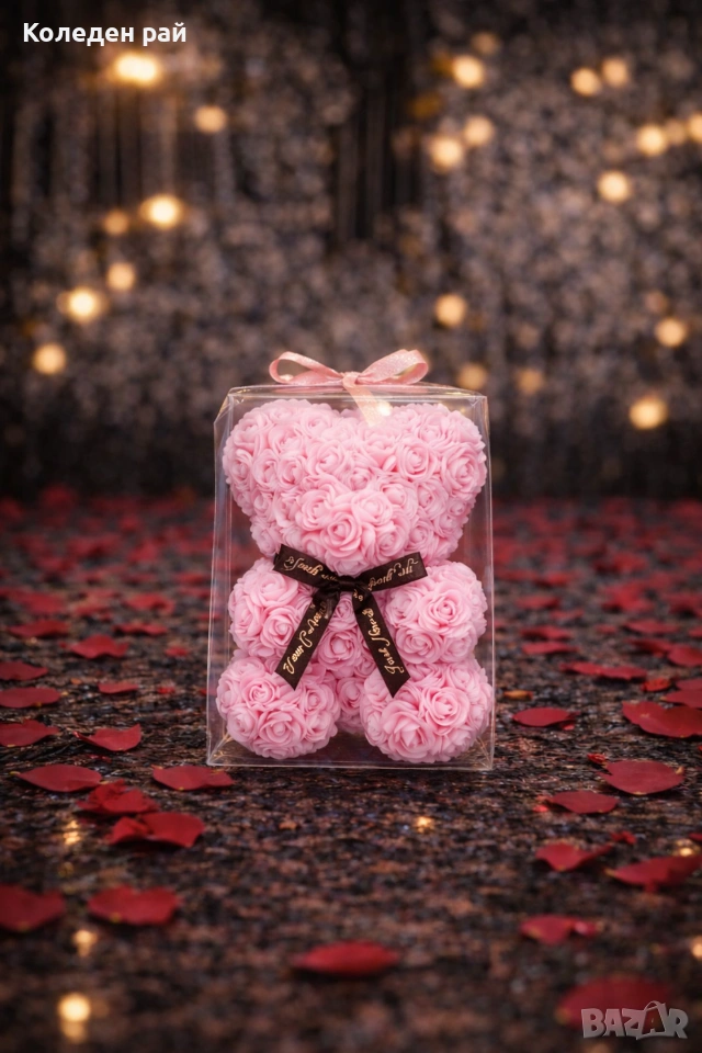 Луксозно синьо или розово мече от вечни рози, снимка 1