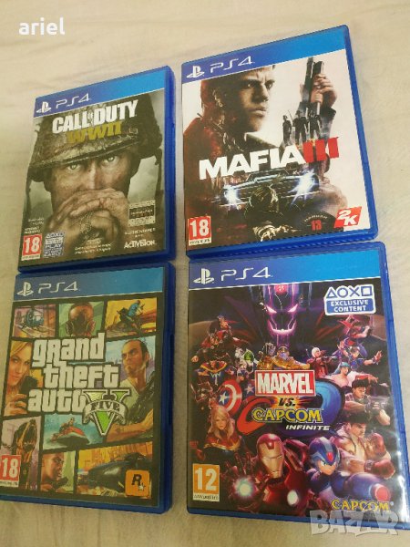 Marvel vs Capcom, GTA5, WW2 Call of Duty, Mafia3 PS4 Games, снимка 1