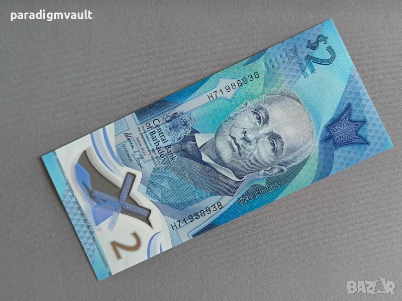 Банкнота - Барбадос - 2 долара UNC | 2022г., снимка 1