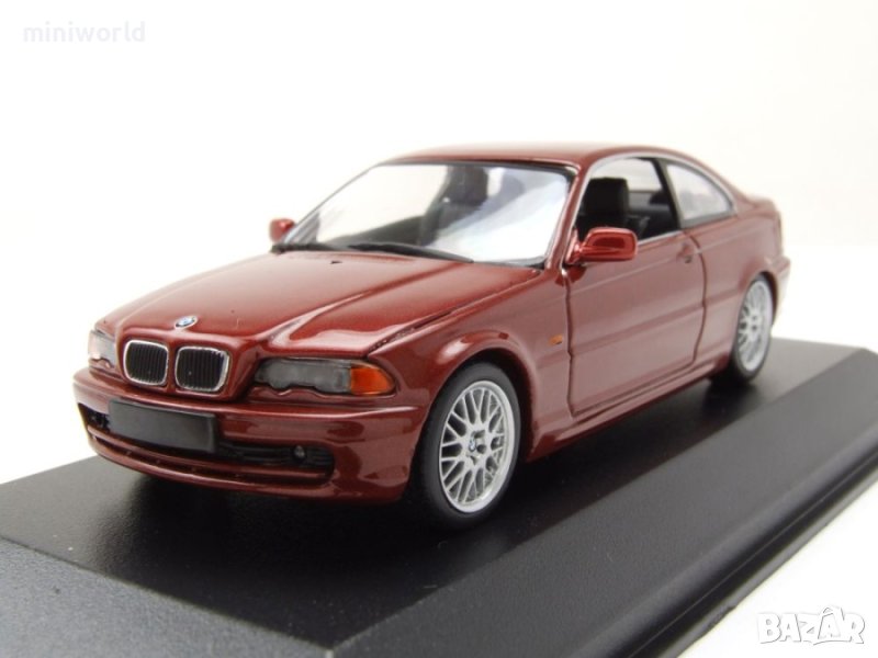 BMW 3er E46 Coupe 1999 - мащаб 1:43 на Maxichamps моделът е нов в PVC дисплей-кейс, снимка 1