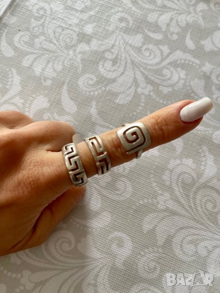 сребърни гръцки пръстени, снимка 1